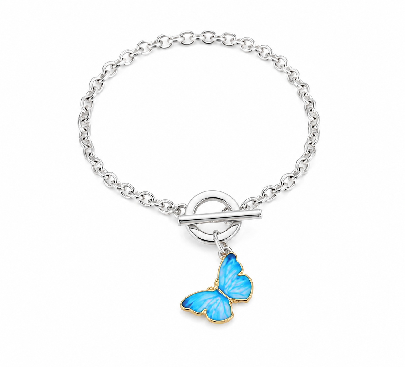 Baby Blue Butterfly Bracelet