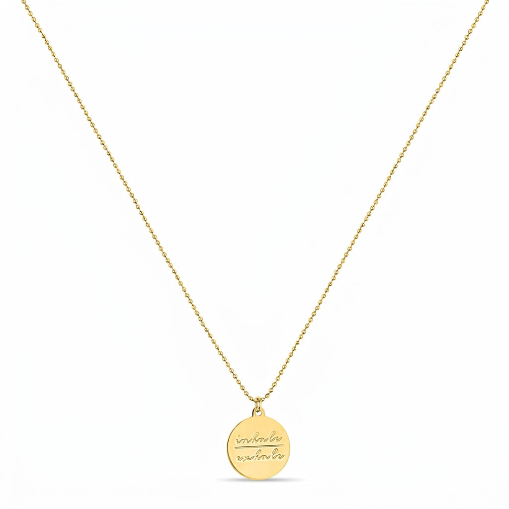 Inhale Exhale Tag Pendant