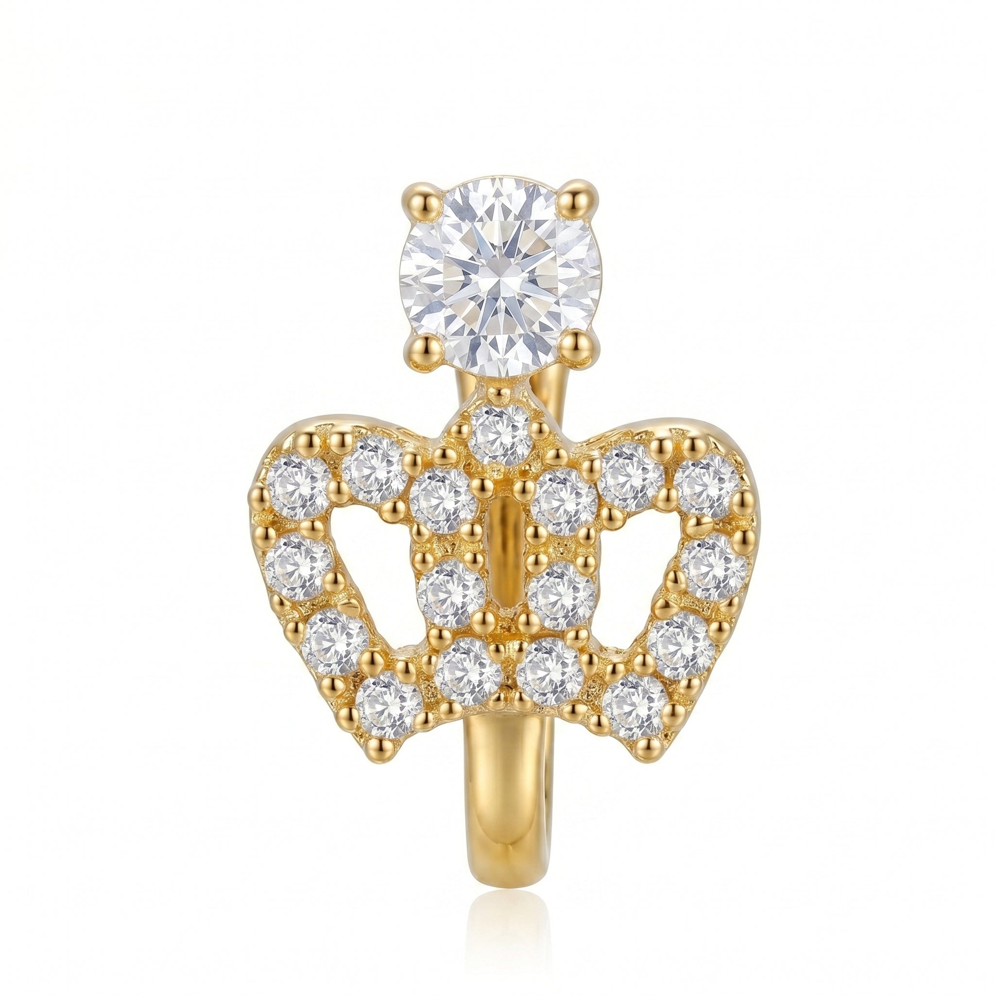 Studded Crown Nose Pin