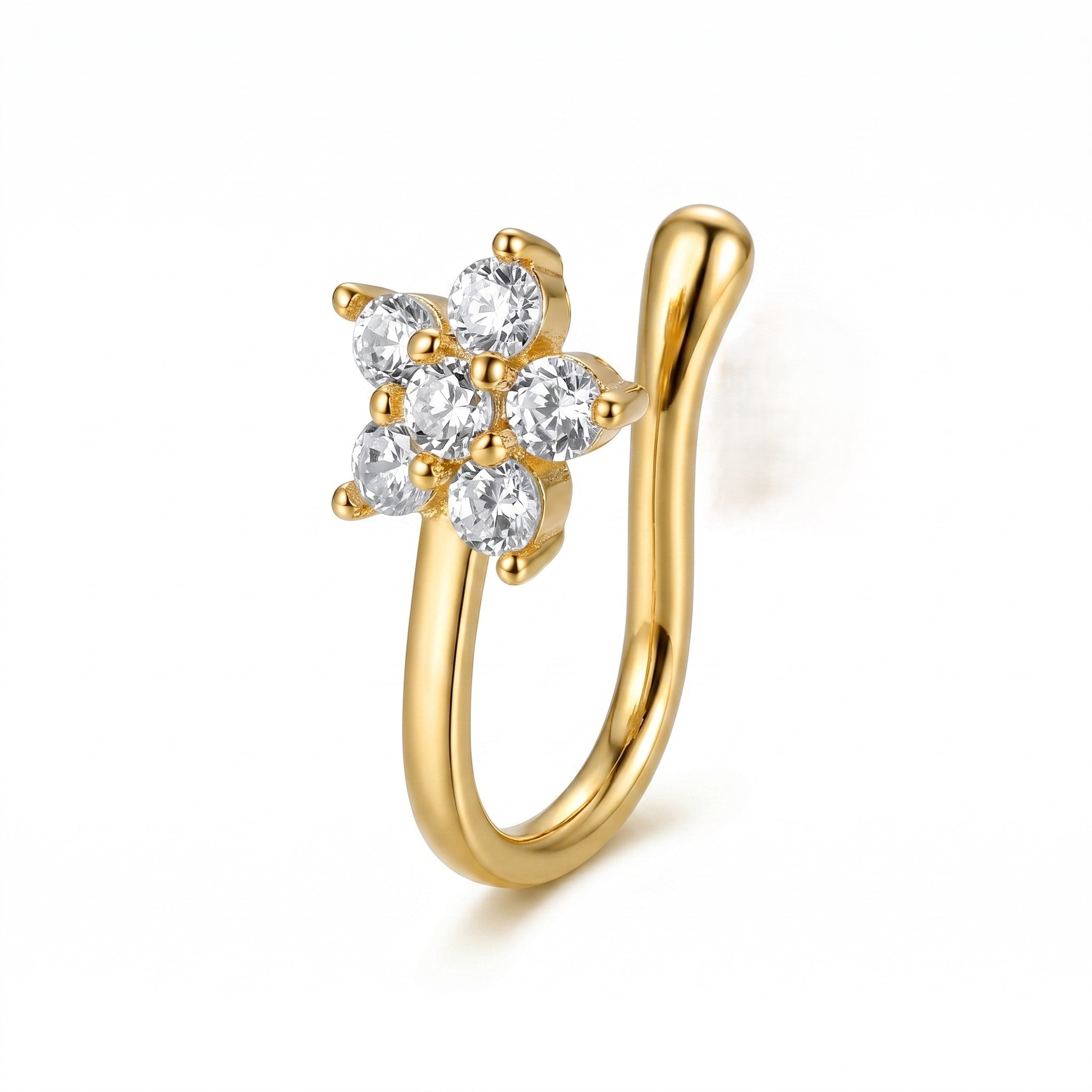 Flower Kiss Nose Pin