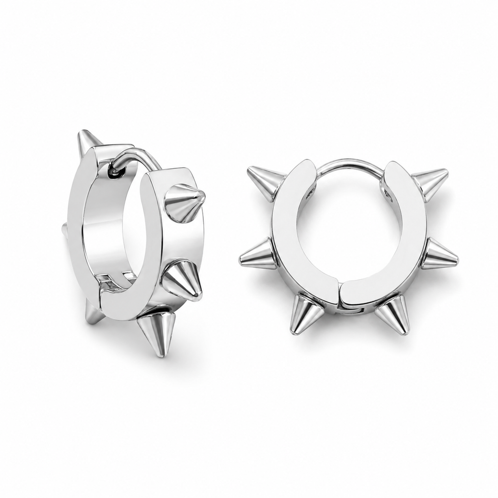 Spike Armor Hoops - Silver