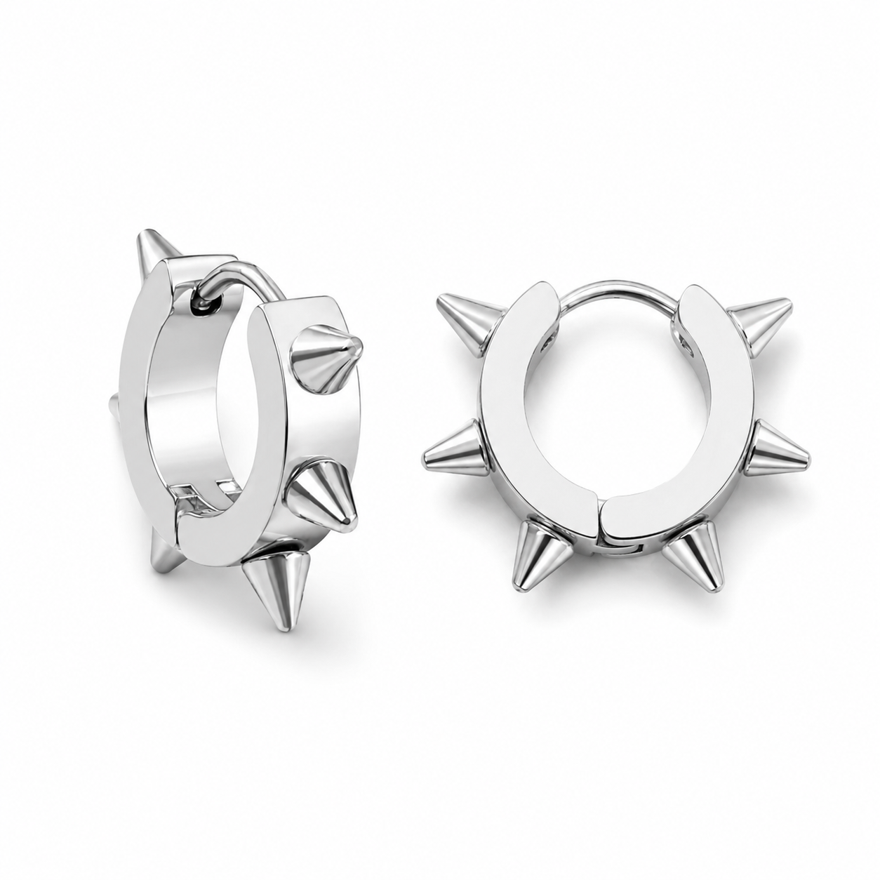 Spike Armor Hoops - Silver