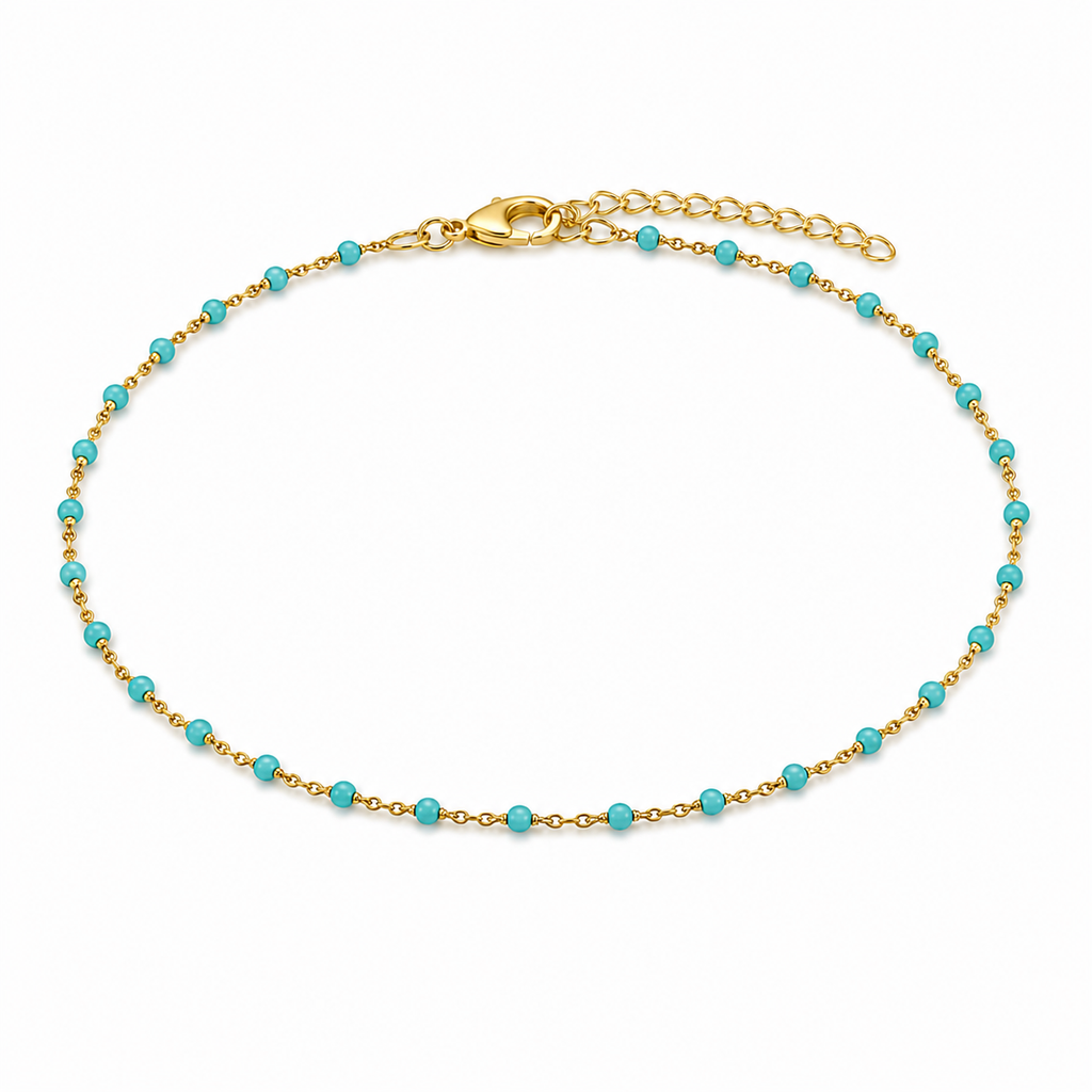 Cyan Chain Anklet