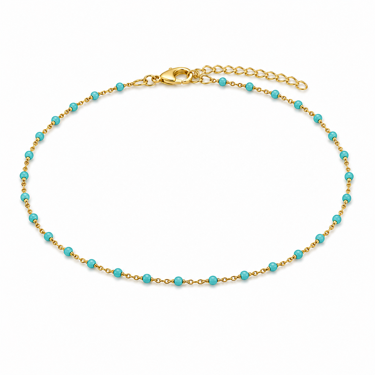 Cyan Chain Anklet