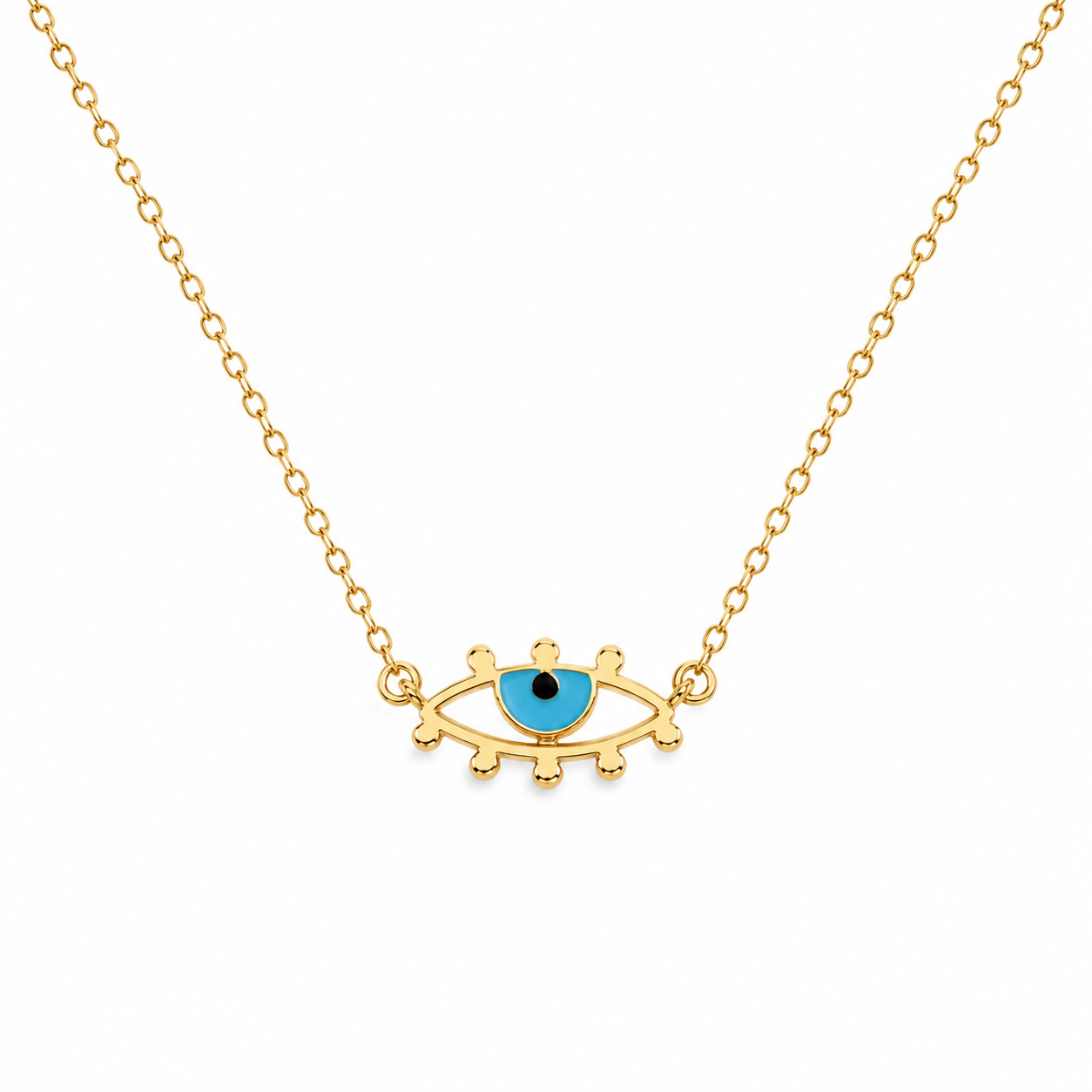 Aqua Evil Eye Necklace