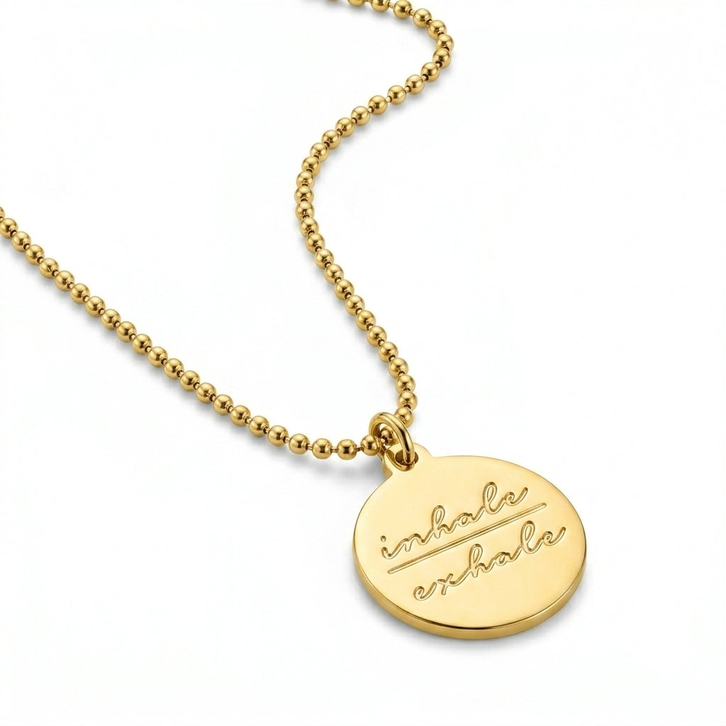 Inhale Exhale Tag Pendant