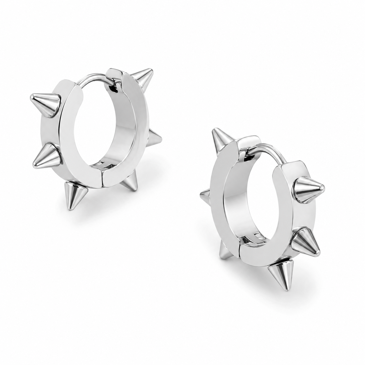 Spike Armor Hoops - Silver