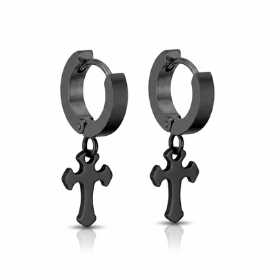 Gothic Cross Hoops