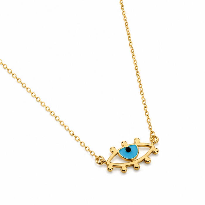 Aqua Evil Eye Necklace