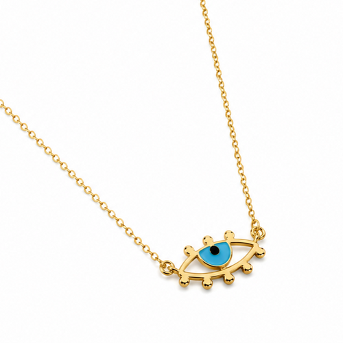 Aqua Evil Eye Necklace