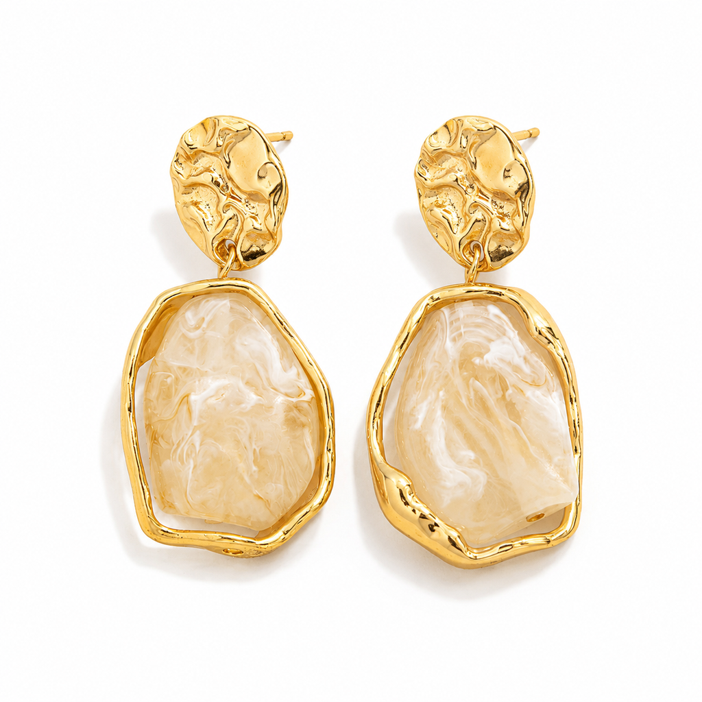 Stone Drops Earrings