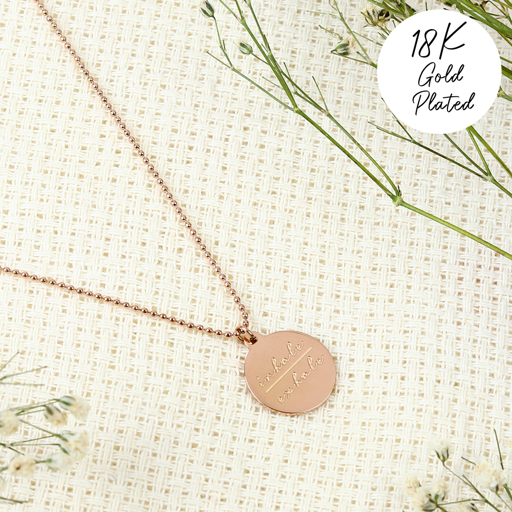 Inhale Exhale Tag Pendant