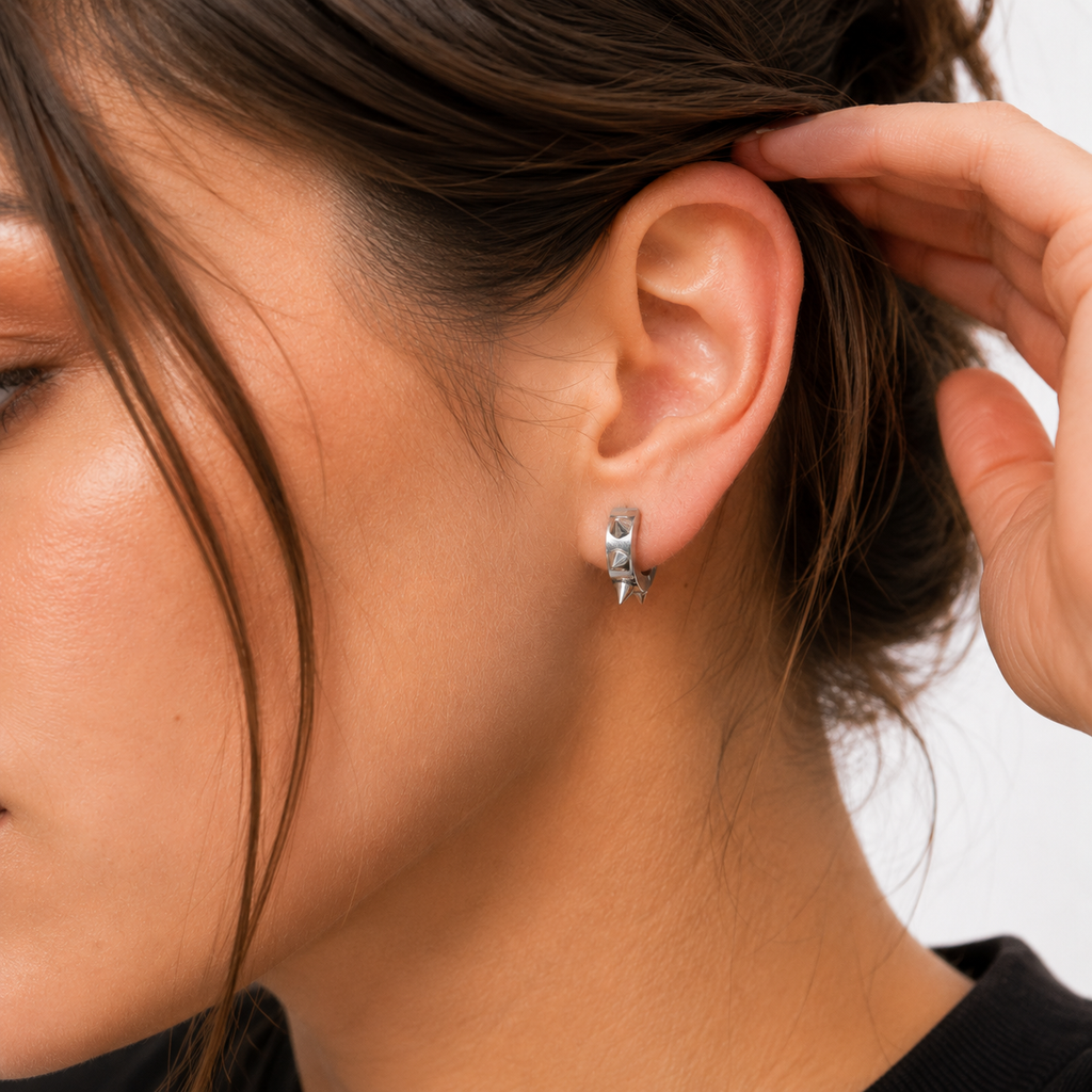 Spike Armor Hoops - Silver