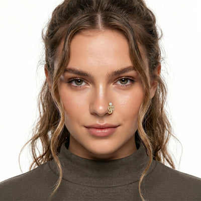 Studded Crown Nose Pin