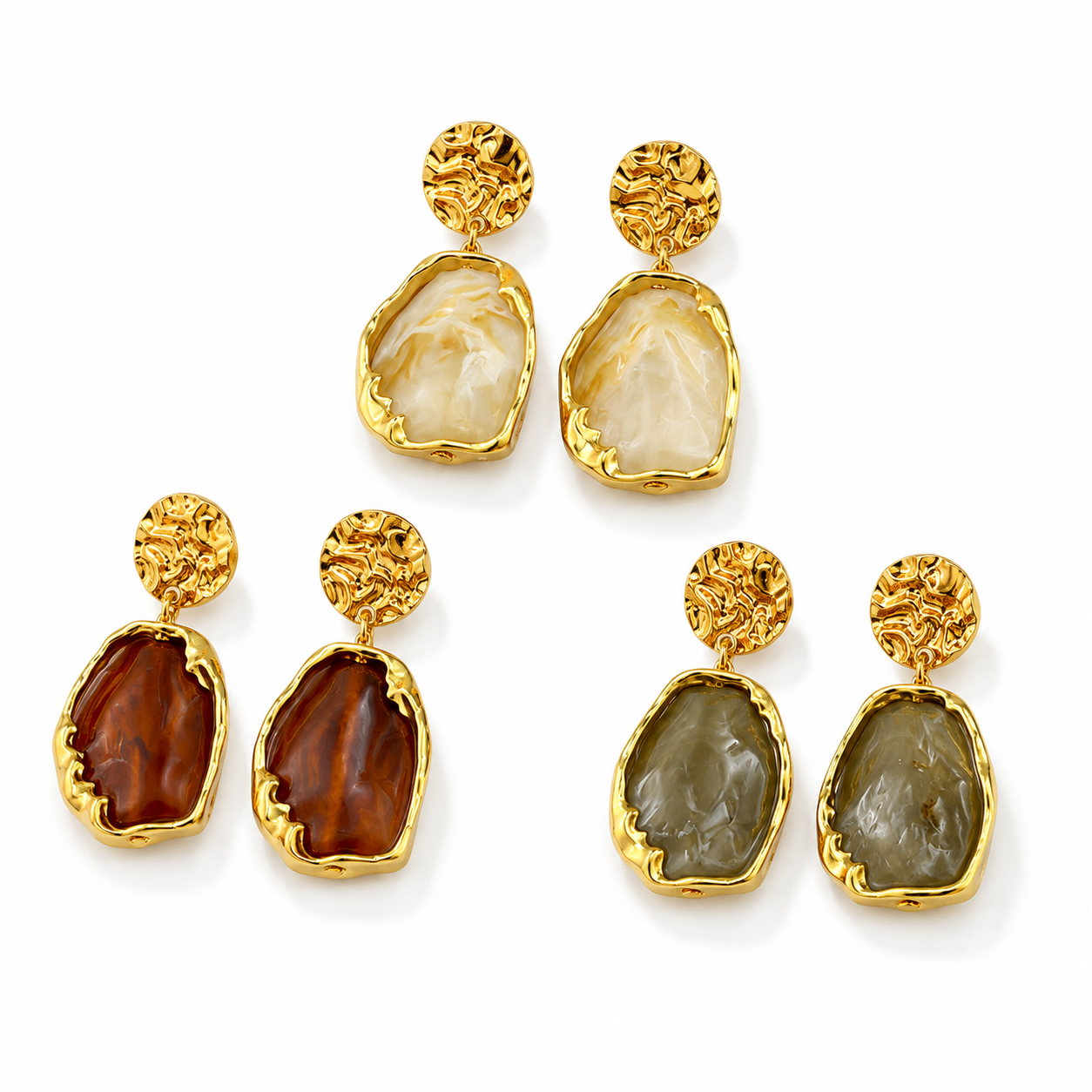 Stone Drops Earrings