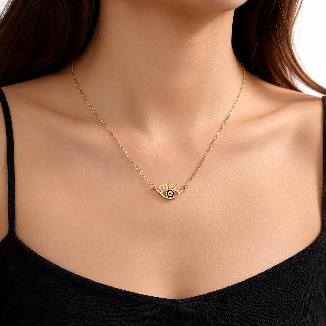 Black Dot Evil Eye Pendant