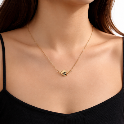 Black Dot Evil Eye Pendant