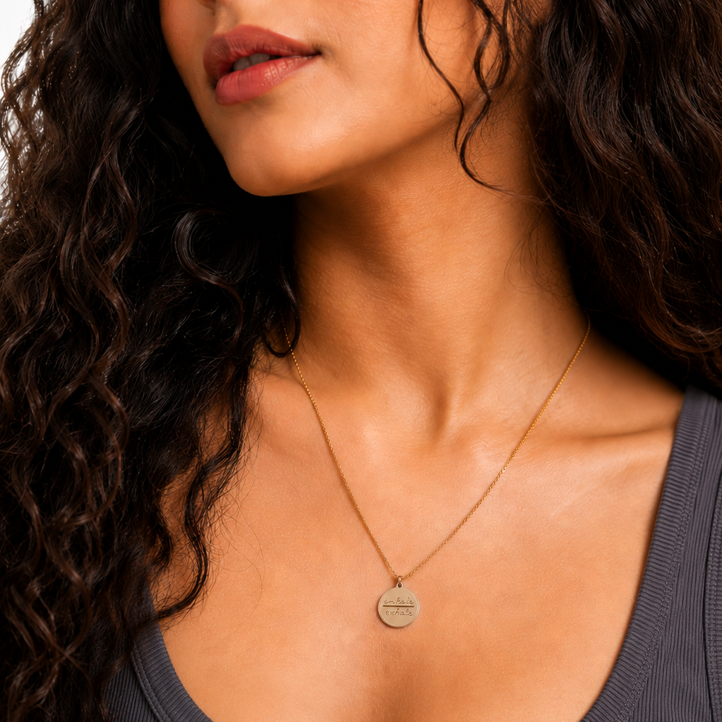 Inhale Exhale Tag Pendant