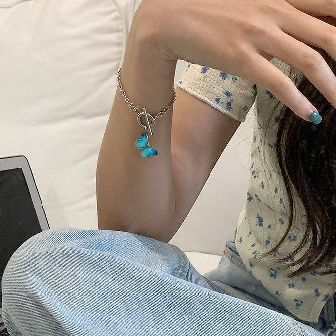 Baby Blue Butterfly Bracelet