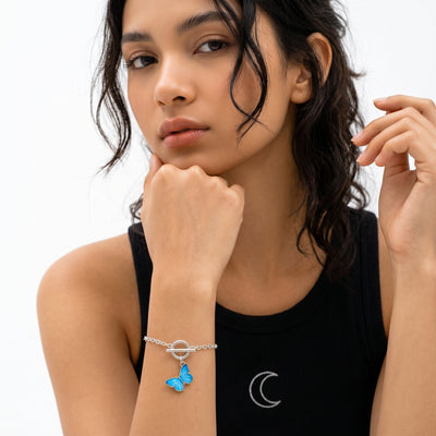 Baby Blue Butterfly Bracelet