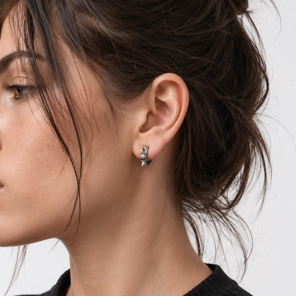 Spike Armor Hoops - Silver