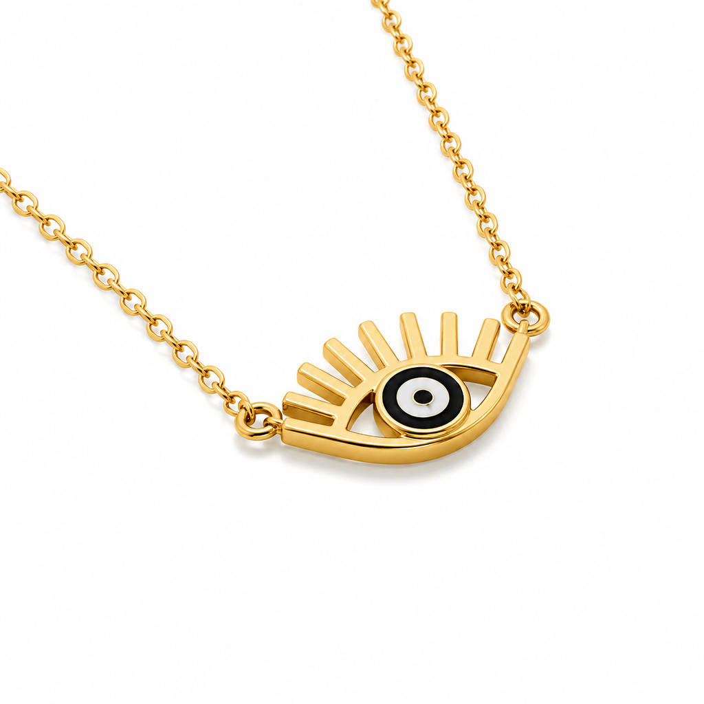 Black Dot Evil Eye Pendant