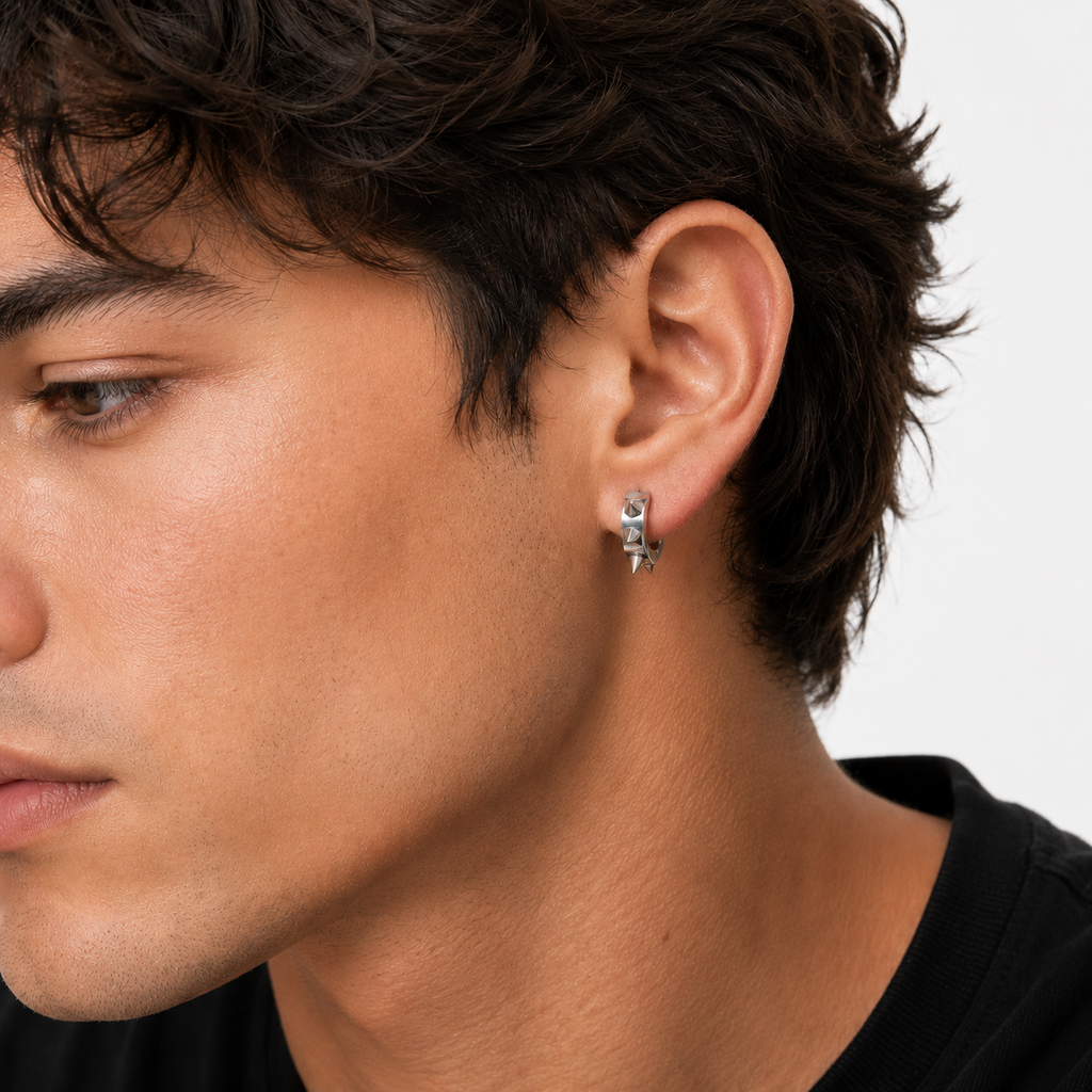 Spike Armor Hoops - Silver
