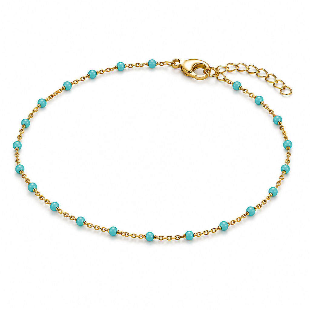 Cyan Chain Anklet