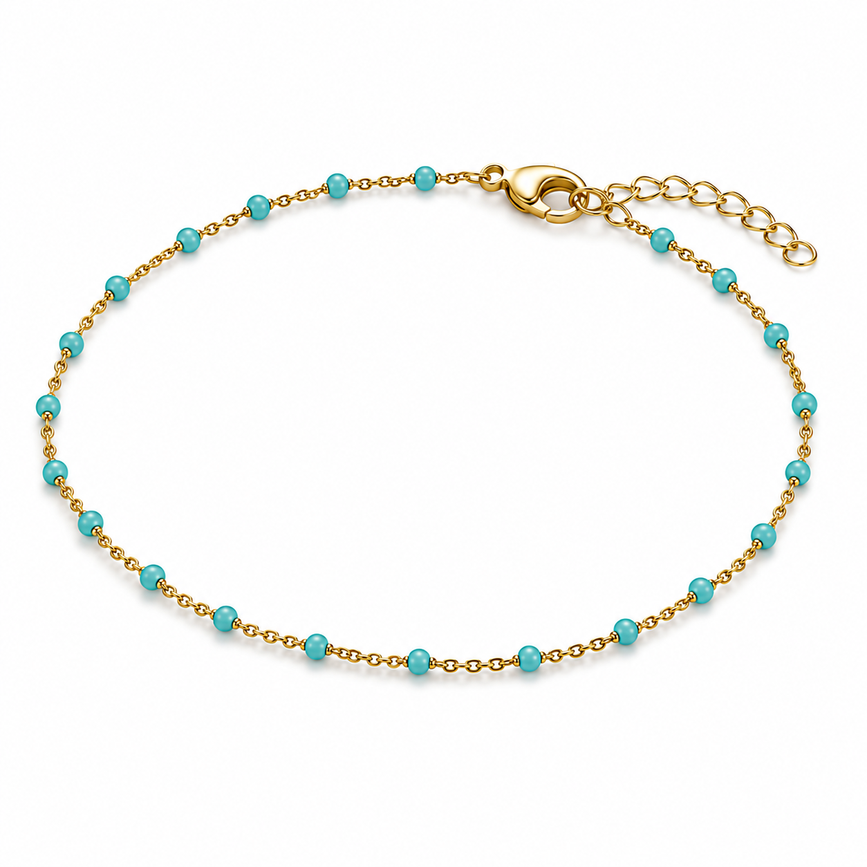 Cyan Chain Anklet