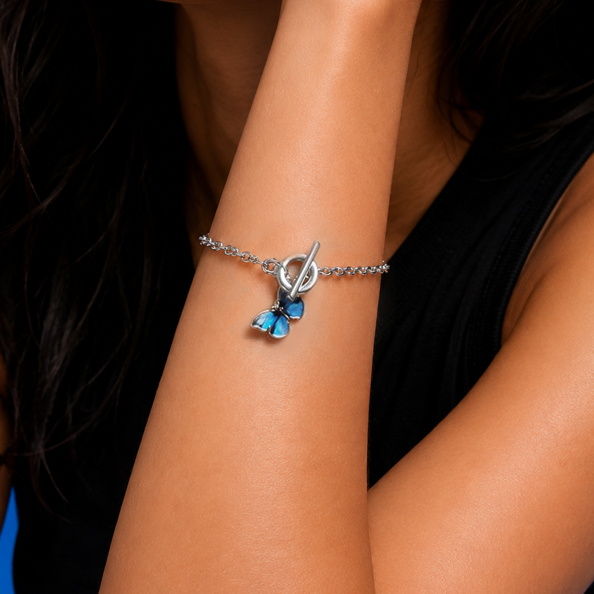 Cobalt Blue Butterfly Bracelet