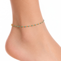 Cyan Chain Anklet