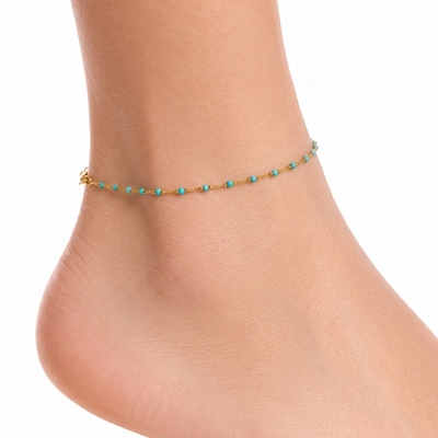 Cyan Chain Anklet