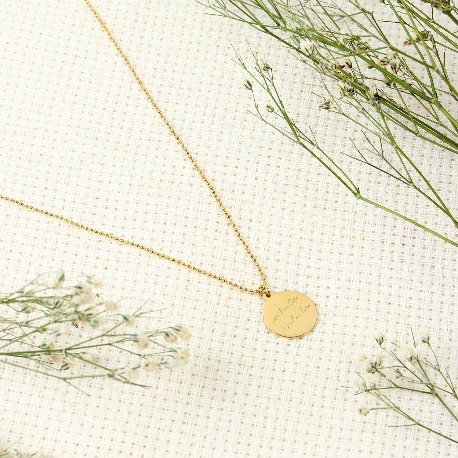 Inhale Exhale Tag Pendant