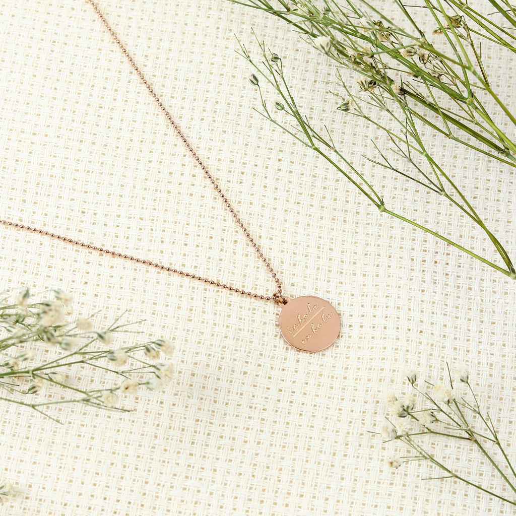 Inhale Exhale Tag Pendant
