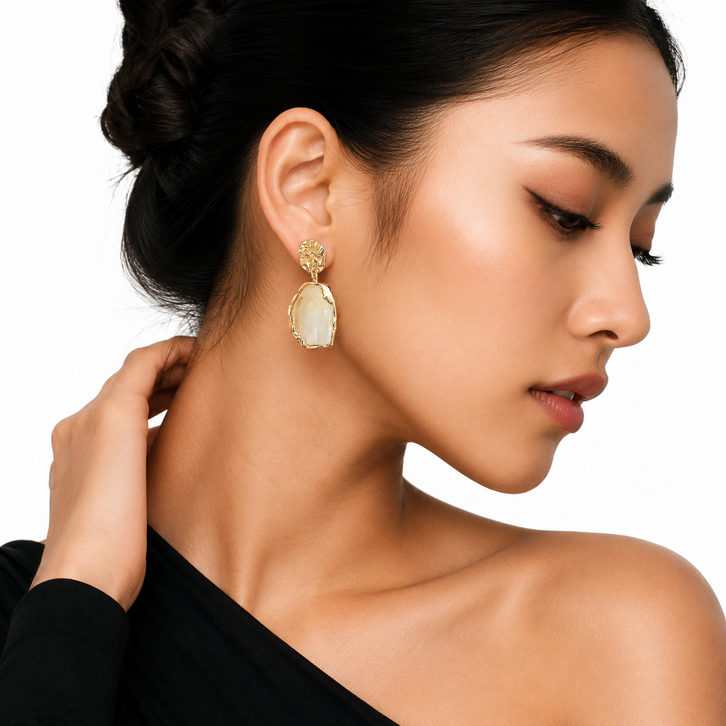 Stone Drops Earrings