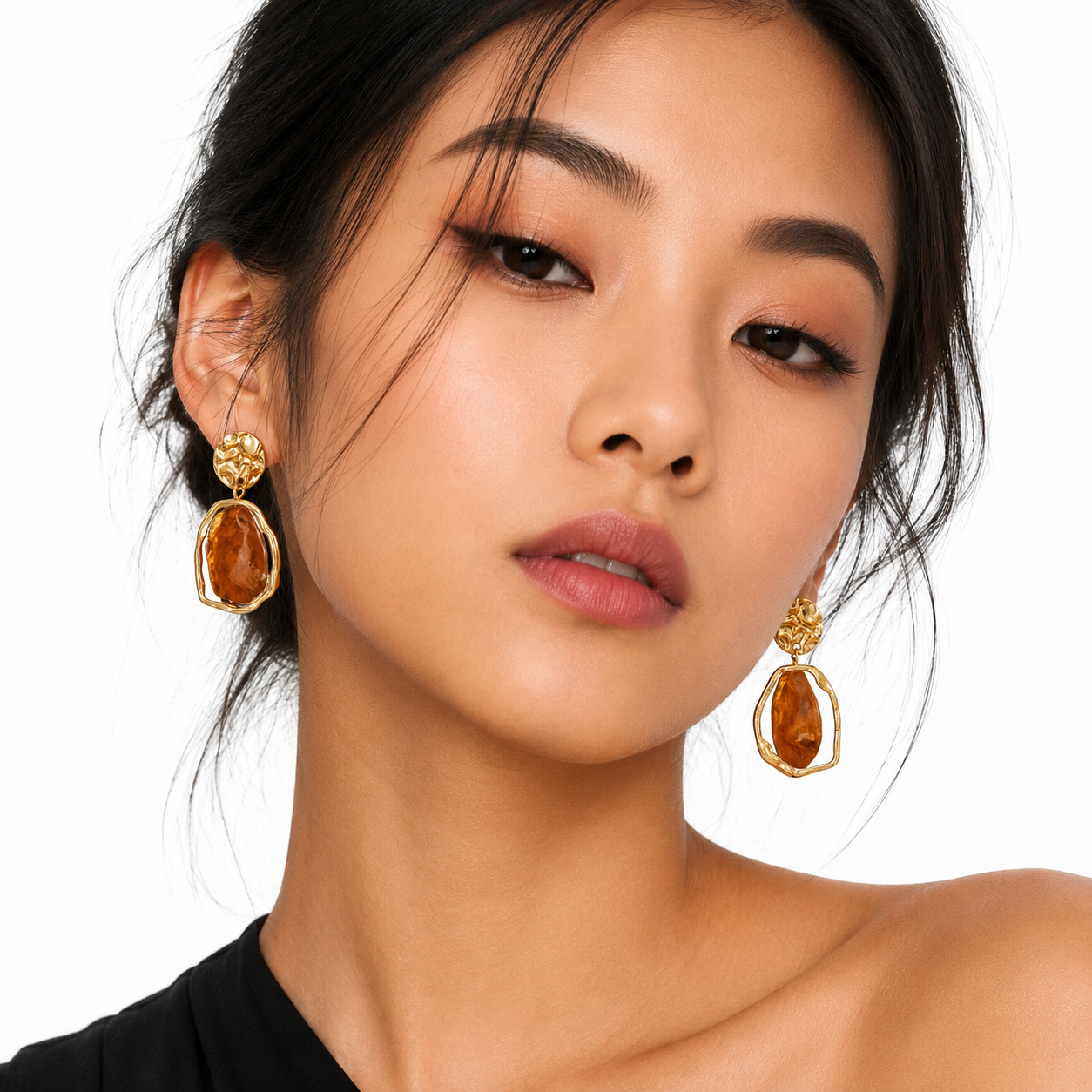 Stone Drops Earrings