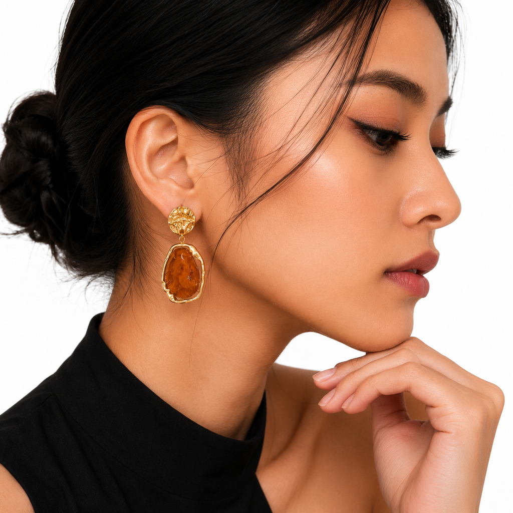 Stone Drops Earrings