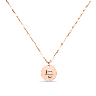 Faith over Fear Pendant - Fab Couture