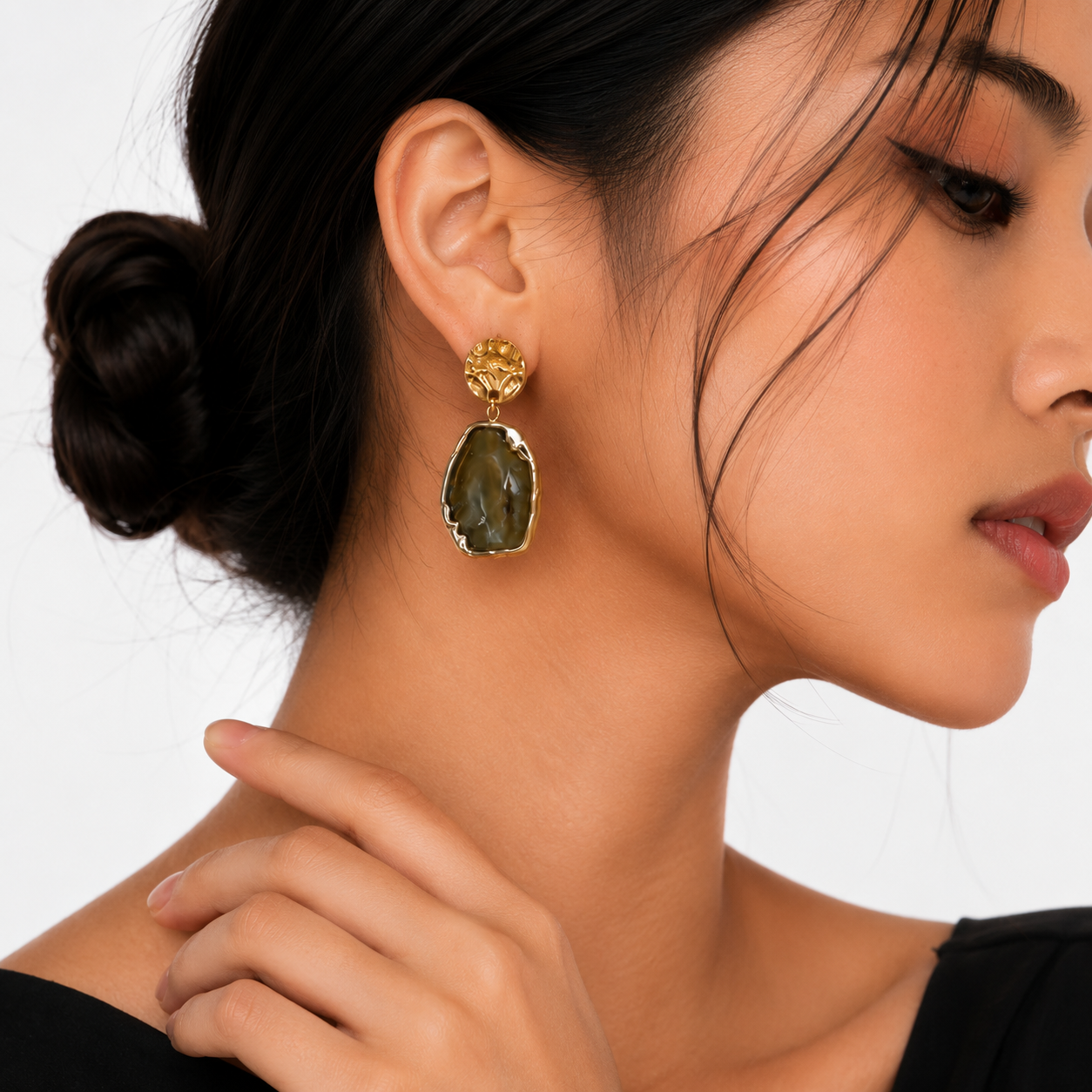 Stone Drops Earrings